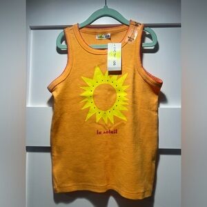 Epic Threads Girls Sun Tank Top Orange Graphic Sleeveless Size M 10-12 NWT
